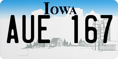 IA license plate AUE167