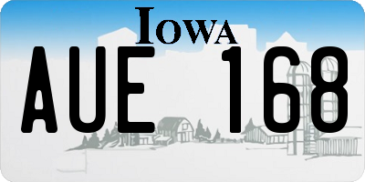 IA license plate AUE168