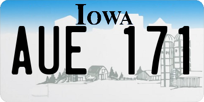 IA license plate AUE171