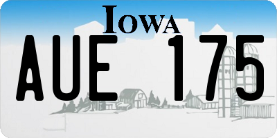 IA license plate AUE175