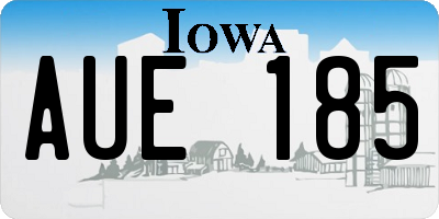 IA license plate AUE185