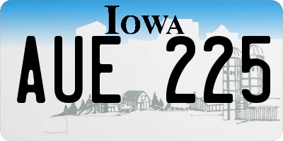 IA license plate AUE225