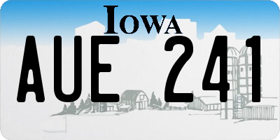 IA license plate AUE241