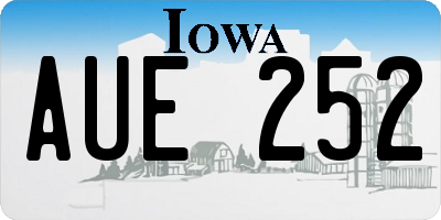 IA license plate AUE252