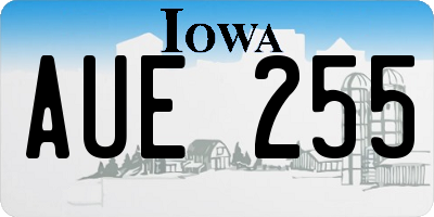 IA license plate AUE255