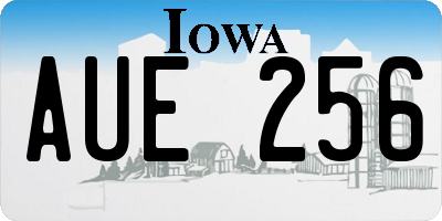IA license plate AUE256
