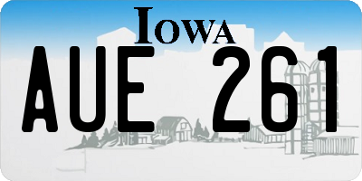 IA license plate AUE261