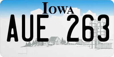 IA license plate AUE263