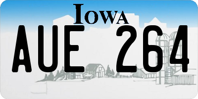 IA license plate AUE264