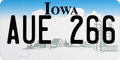 IA license plate AUE266