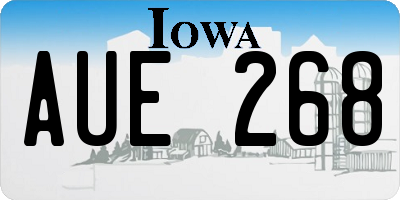 IA license plate AUE268