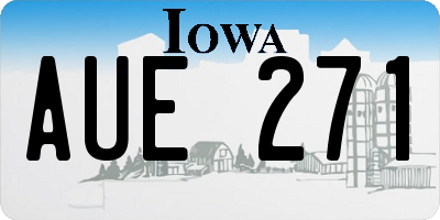 IA license plate AUE271