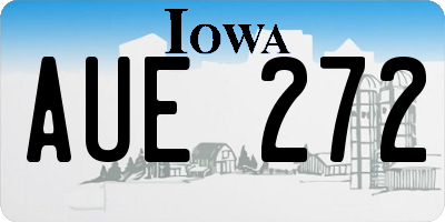 IA license plate AUE272