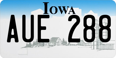 IA license plate AUE288