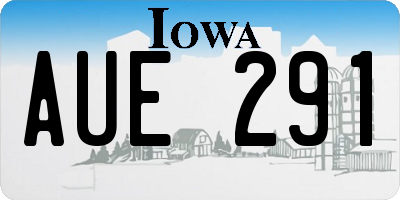 IA license plate AUE291