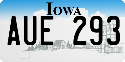 IA license plate AUE293