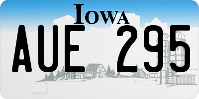 IA license plate AUE295