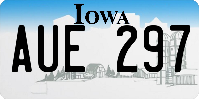 IA license plate AUE297