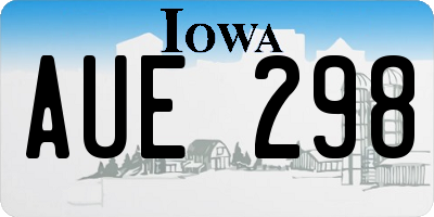 IA license plate AUE298