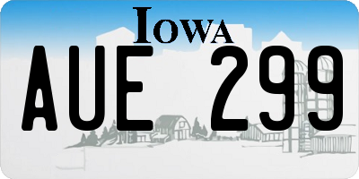 IA license plate AUE299