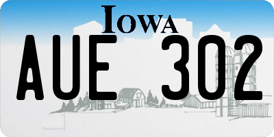 IA license plate AUE302