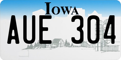 IA license plate AUE304