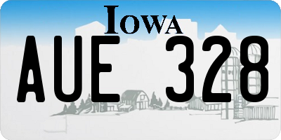 IA license plate AUE328