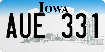 IA license plate AUE331