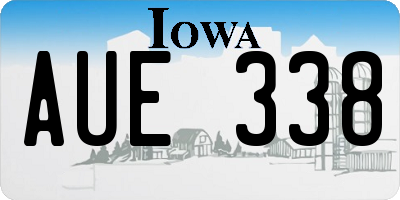 IA license plate AUE338