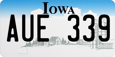 IA license plate AUE339