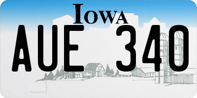 IA license plate AUE340