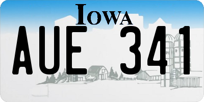 IA license plate AUE341