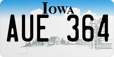 IA license plate AUE364