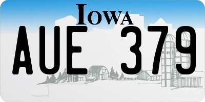 IA license plate AUE379