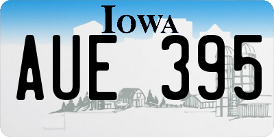 IA license plate AUE395