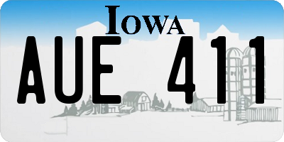 IA license plate AUE411