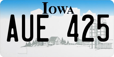 IA license plate AUE425