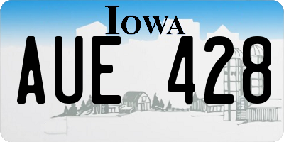 IA license plate AUE428