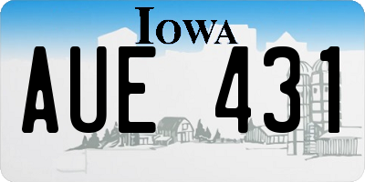 IA license plate AUE431