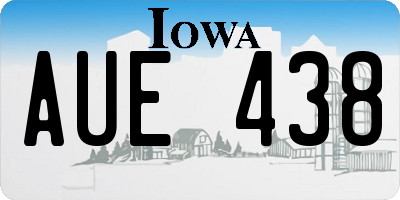 IA license plate AUE438