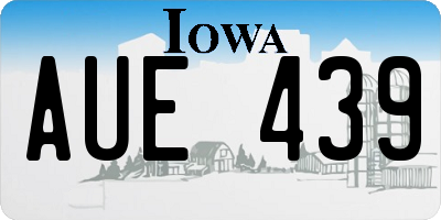 IA license plate AUE439