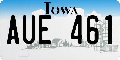 IA license plate AUE461