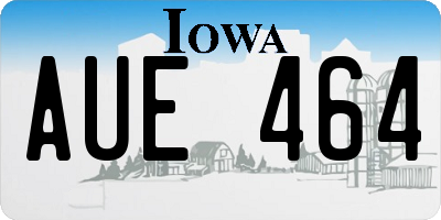 IA license plate AUE464