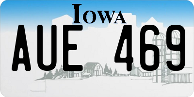 IA license plate AUE469