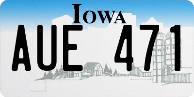 IA license plate AUE471