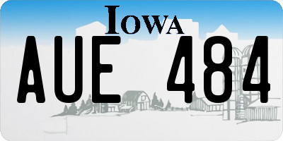 IA license plate AUE484