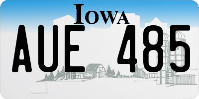 IA license plate AUE485