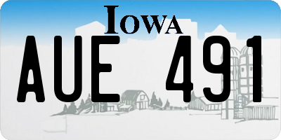 IA license plate AUE491