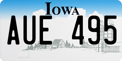 IA license plate AUE495