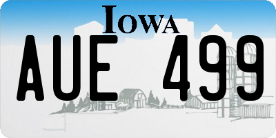 IA license plate AUE499